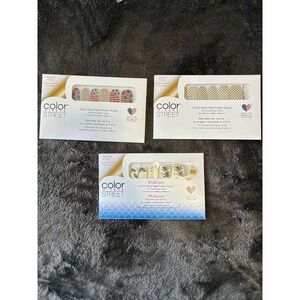 Color Street Nail Polish Strips Bundle Glitz and Glory Mermaid Palm Down 3 Sets